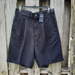 Callaway Golf Shorts Black Size 32 Pleated New